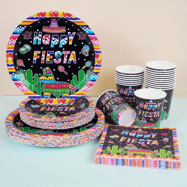 68/10 مجموعة، إمدادات حفلة بموضوع المكسيك وإسبانيا، أطباق حفلة ورقية قابلة للتخلص منها. تشمل أطباق بقطر 7 بوصات، أطباق بقطر 9 بوصات، أكواب ورقية، ومجموعات مناديل. مناسبة ل- 16 شخصًا، إمدادات نزهة، حفلات عيد الميلاد، التخييم، الديكور، وأحداث الاحتفال، إمدادات عشاء العائلة، إمدادات حفلات عيد الميلاد