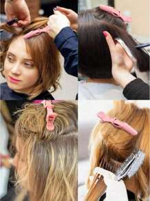 12 piezas/Set Pinzas de cocodrilo de salón de color rosa, pinzas de cabello de plástico de cocodrilo, pinzas para flequillo sin costuras, pinzas de cocodrilo tipo pico de pato, pinzas de posicionamiento para maquillaje de artista, pinzas de sección para estilista de cabello, pinzas de cocodrilo antideslizantes para salón u hotel, clips de cabello multifunción, herramientas de peinado - negro, colores neutros, material de plástico, herramientas de peinado, productos y accesorios para salón de belleza, secador de pelo, productos para el cabello, herramientas para el cabello, cosas para el cabello, cuidado del cabello, cepillo para cabello rizado, equipo de peluquería, artículos de viaje esenciales, artículos de viaje esenciales, peinado, peluquería, cabello, viaje, productos para el cabello, herramientas para el cabello, cosas para el cabello, barbero, accesorios de barbero, barbería, equipo de peluquería