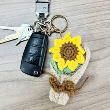 Haak bijen auto achteruitkijkspiegel houder, kamer decoratie, schattige hommel auto hangende ornament, een cadeau voor bijenliefhebbers auto hangend, haak schattige bijen tas ornament, auto interieur decoraties