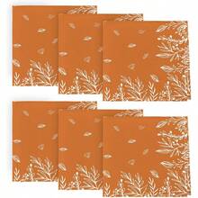 4/6/8 件秋季布餐巾 18 X 18 英寸，感恩节秋收橙色野花派对晚宴装饰可洗餐巾 - 彩色 - 查看 19