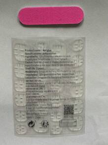 24片/1盒血腥法式长尖头万圣节血腥酷女孩辣妹压假指甲按压指甲美甲用品指甲