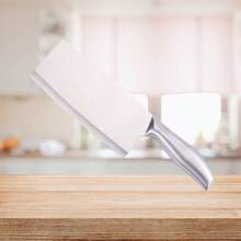 Slicing Knife With Steel Handle - Silver - View 5