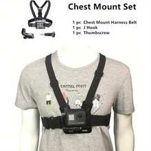 3/5/6件套运动相机配件胸带背心式头带，适用于Hero 13、12、11、10、9、8、7、6、5、4、Session、3+、3、Hero (2018)、Fusion、Osmo Action、AKASO等运动相机。 - 彩色 - 查看 9