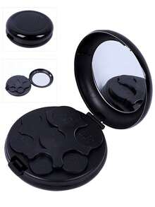 1pc Euro Coin Holder Round Shape Coin Case With Makeup Mirror Portable Euro Coin Storage Box For Men Wallet Mini Wallet Purse Wallet Coin Wallet Wallet For Women Wristlet Wallet - Multicolor - View 8