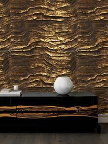 1 Roll 1m/3m/5m Retro Gold Wood Grain Decorative Wall Paper, Self-Adhesive Removable Vinyl Contact Paper For DIY Home Decor, Room Background, Bedroom, Kitchen, Living Room, Bathroom, Cabinet, Furniture Refurbish Wallpaper Wall Stickers Room Decor Wall Decor Living Room Decor