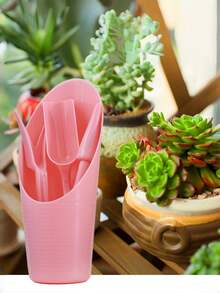 4件套花卉种植工具套装，家用植物栽培和养护工具，迷你园艺工具，多肉植物种植套装 - 彩色 - 查看 3