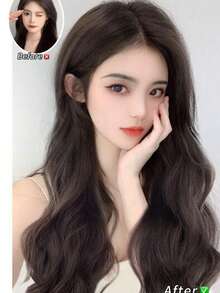 LYSW 3片装波浪卷发夹式接发片，统一款式，长款假发片，卷发蓬松接发片，隐形马尾夹式接发片，大波浪卷发接发片 HA2722，发爪夹，发爪，发夹，发卡，发夹，学生用品，发饰，头部饰品，女士发饰，发卡 - 彩色 - 查看 9