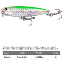HENGJIA 1 件 6.5 厘米/6 克铅笔鱼饵 顶水硬饵 摇摆人造硬饵 渔具 - 彩色 - 查看 2