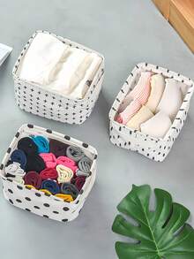 1 件圣诞迷你亚麻收纳盒，桌面收纳篮，用于内衣、化妆品、秋冬可折叠布艺收纳盒，适合囤积衣服、袜子，适合万圣节 - 彩色 - 查看 5