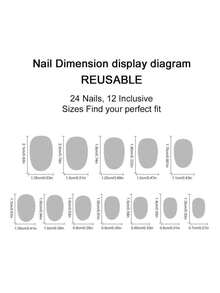 Monina 24 قطعة ملصقات أظافر بألوان عارية طبيعية، بتصميم بسيط وأنيق، مناسبة للارتداء اليومي، لوازم الأظافر