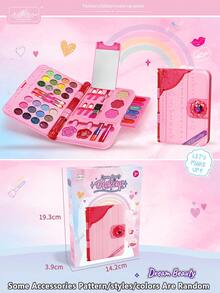 1 件女童化妆套装、公主化妆包礼盒装扮配饰套装、儿童表演化妆套装、过家家化妆台（含口红、眼影、腮红） - 彩色 - 查看 16
