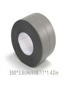 1Pc White PVC Self-Adhesive Waterproof Sealing Tape,For Bathrooms And Kitchens, Leak-Proof Wall Sticker,For Showers, Sinks And Countertops, Shower Sealant Tape,Ceramic Surface Protection With Easy Application Tape