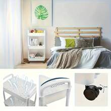 TAIMASI 3-Tier/4-Tier Adjustable Storage Rack - Heavy Duty Space-Saving Shelf For Bedroom/Kitchen/Camping | Multi-Functional & Easy Assembly | Seasonal Uses: • Back-To-School Dorm Organizer • Thanksgiving Pantry Helper • Christmas Home Gift • New Year Storage Solution - trắng - Xem 4