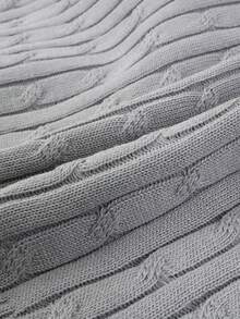 Women Sexy Peter Pan Collar Contrast Color Knit Sweater, New Fall/Winter Basic Pullover Sweaters With Embroidery - Grey - View 9