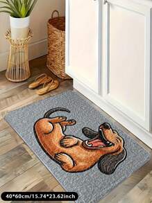 1pc Dachshund Theme Anti-Slip Doormat, Natural Plant Fragrance Bathroom Mat, Absorbent Non-Slip Mat, Fragrance Lasts 5-7 Days, Washable Carpet Rug For Living Room, Bedroom, Entryway, Suitable For All Seasons