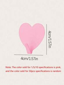 10 Piezas de Ganchos Adhesivos con Forma de Corazón, Ganchos de Pared de Plástico Resistentes y Impermeables para Toallas, Llaves, Sombreros, Decoración Rosada Adorable para el Baño, Dormitorio, Habitación de Niñas, Regalo Romántico y Decoración