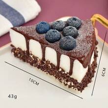 1 pieza de Pastel de fruta triangular realista estilo europeo hecho a mano, artículo decorativo, imán de nevera para decoración de fiestas (No se puede garantizar que sea 100% idéntico) - Multicolor - Ver 16