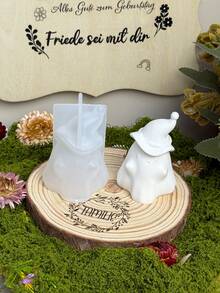 1 PIEZA Molde de silicona de calabaza y fantasma DIY, molde creativo para velas de aromaterapia de Halloween, decoración y ornamento del hogar, molde de artesanía para manualidades, molde de fundición de resina epoxi - Blanco - Ver 7