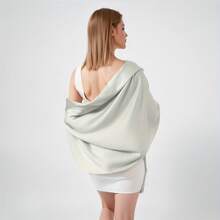 1pc Fashion Women Shawl, Extra Long Bridal Wrap For Wedding Party, All Seasons For Dress - A - View 18