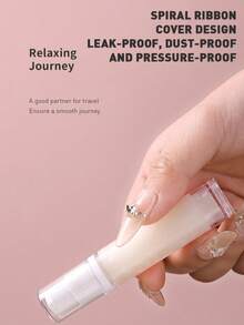 5个装 5毫升 10毫升 15毫升 无气泵乳液瓶 - 防漏真空设计，可重复灌装 AS 塑料材质，适用于护肤品、精华液、面霜和旅行装小样 - 小巧卫生 - 是沙龙、礼品和外出旅行的理想之选，适用于浴室、旅行、户外和商务场合，防漏便携 - 無色 - 查看 4