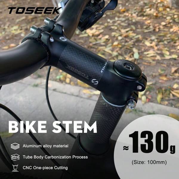 TOSEEK TOSEEK Bicycle Handlebar Stem 28.6-31.8mm Aluminum + Carbon Stem Angle6 17 Mtb Handlebar Stem MTB Stem Spare Parts For Bicycle