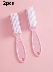 2 pezzi Spazzola per unghie, Spazzola per pulire le unghie, Spazzola per la pulizia delle mani, Spazzola per scrubbing di dita e piedi, Spazzolino per pedicure e unghie, Set di spazzole per la pulizia, Trasparente
