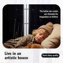 Anytime Dream Star Blackout Curtains For Rooms Girl Princess Curtain For Daughter Bedroom Window (Blue,1 Panel,W52 X L63inch)-FUNALING - 紫色 - 查看 3