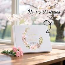 个性化婚礼宾客签名册，横版婚礼签名册（含字母姓名），精装婚礼宾客签名册，婚礼宾客签名册，定制婚礼宾客签名册，婚礼纪念册，婚礼剪贴簿，婚礼纪念册，36页婚礼小册子，单面定制婚礼小册子，封面定制婚礼小册子，个性化宾客登记册，定制婚礼宾客登记册，婚宴相册，订婚相册，周年纪念相册，婚礼礼物相册 - 白色 - 查看 6