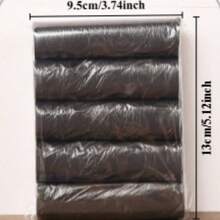 Kitchen And Household Continuous Roll Point Broken Flat-Mouth Garbage Bag, Black Plastic Bag, Home Decor, Party & Christmas Storage - màu đen - Xem 6