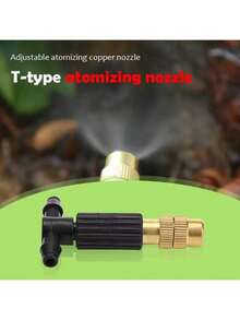 10米/20米/30米户外花园喷雾降温系统，半自动浇水灌溉系统，1/4英寸黄铜喷雾喷嘴套件，温室微型喷头