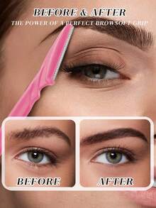 Stainless Steel Eyebrow Grooming Kit – Includes Razors, Covers, Long-Handled Scissors & Beauty Tools For Eyebrow Shaping, Exfoliating & Bikini Trimming