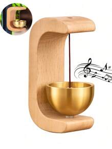 1-3 piezas Campanas de viento de estilo vintage de aleación de cobre para interiores, con cinta adhesiva resistente, reloj colgante de metal, campana de alarma de entrada y campanas colgantes decorativas