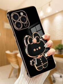 Ốp điện thoại mạ điện cao cấp với giá đỡ hình mèo dễ thương và gương trang điểm tích hợp, ốp bảo vệ silicon mềm chống sốc thời trang mới, tương thích với iPhone 16/15/14/13/12/11/X/XS/XR/8/7 Plus/Pro Max, Galaxy S25/S24/S23/S22/S21/Note 20/A55/A54/A53/A52/A35/A34/A23/A16/A15/A14/A13/A12/A05S/FE/Ultra 4G/5G, Redmi Note 13 Pro, Infinix Hot 40i/Smart 8/Spark GO 2024, OPPO Reno/VIVO/MOTO/Honor, Chống nước, Chống sốc, Chống trầy xước. - màu đen - Xem 9