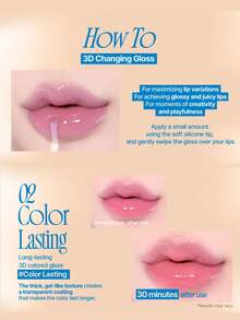 Fwee 3D Changing Gloss 01 Scena Nera, Rosa Cristallo, Beige Solare, Rivestimento Gelatinoso Rimbalzante, Lucentezza Acqua di Vetro, Sfocatura Linea Labbra, Potenziatore di Rossetto Sottostante, Soccorso Labbra del Deserto, Lunga Durata, Sguardi Cosmici, K-Beauty, Trucco Coreano, 5,6g/0,19oz