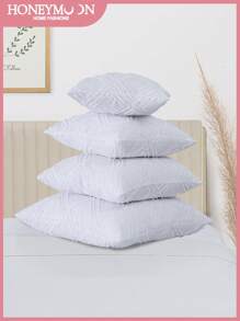 1pc Flower-Cut Pillow Cover, Romantic French Style Clipped Pillowcase Without Filler, Chic Romantic Decorative Throw Pillow Cover, Available For Casual Home Decor, Indoor Sofa, Bedroom, Dorm Room Use, Bedding, All Season