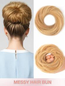 优雅的 6 英寸真人发圈 - 柔软、蓬松、耐用的弹性发髻,适合女性,多种颜色可供选择 - 彩色 - 查看 13