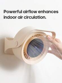 kinscoter 1 Peça Ventilador de Mesa Portátil Recarregável de 4000mAh, Ventilador de Ar Condicionado Multifuncional Montado na Parede com Controle Remoto, Ventilador Elétrico Mini para Cozinha, Quarto, Acampamento e Resfriamento