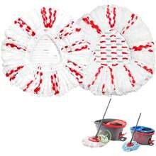 2Pack Spin Mop Replacement Heads - 40 More Cleaning Power, Deep Clean Microfiber Mop Refills, Machine Washable, Easy To Replace, Compatible With Triangle Swivel Mops - 紅色 - 查看 1
