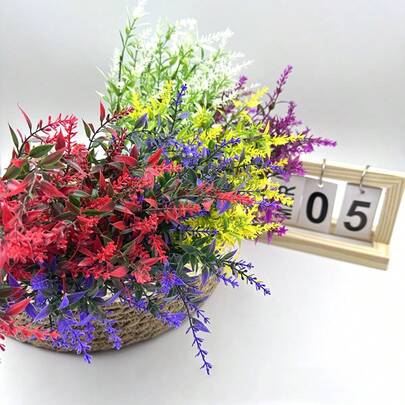 1개/3개 인조 라벤더 꽃 실크 라벤더 꽃다발 가짜 식물 봄가을 결혼식 화병 홈 다이닝룸 침실 장식용, 어머니날 발렌타인데이 축제 생일 파티 액세서리, 야외 정원 장식용