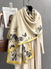 FADZOYLE 1 buc eșarfă jacquard vintage elegantă pentru femei, cu imprimeu cașmir, moale, la modă, șaluri și împachetări mari, pelerină supradimensionată, pătură caldă de iarnă și toamnă, potrivită pentru uz zilnic, rochii elegante de seară, cadou de călătorie și birou, accesorii pentru femei