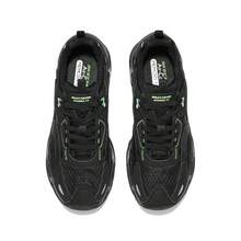 Skechers Giày thể thao họa tiết hình học đệm lưới thoáng khí cho nam mùa xuân/hè, mẫu 894190 - Đen/Chanh - Xem 3