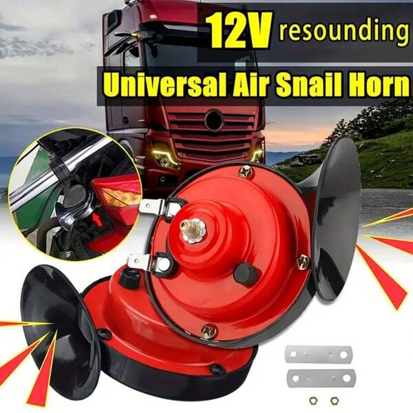 Kit de reemplazo de bocina de aire doble resistente, de sonido claro y a prueba de agua, para cuerno de tren súper de 12V, accesorio para automóviles, motocicletas, barcos y vehículos todoterreno, fácil instalación, sin batería requerida
