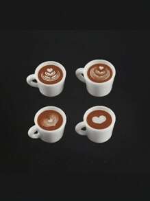 2pcs/5pcs Mini Latte Art 3D Resin Beverage Cups, Dollhouse DIY Bakery Shop Coffee Shop Decor Accessories, Home Desktop Display