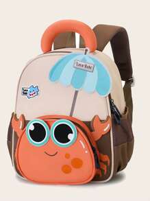 New Cute Cartoon Print Children Backpack, Travel Holiday Bag, Back To School Backpack