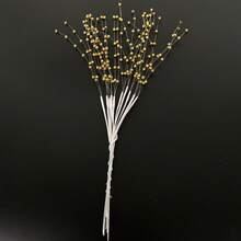 Mini Faux Pearl Flowers Gold Pearl Stick Beads For Bridal Wedding Pearl Bouquet Party Decorations, DIY Wreath Bridal Wedding Pearl Bouquet Decorations, Home Party Decorations Crafts Decorations