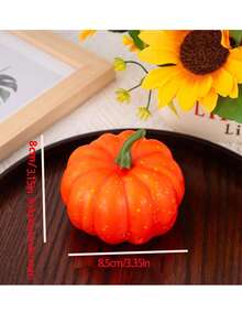 1 件逼真的万圣节南瓜装饰 - 鲜艳的橙色假南瓜模型、DIY 家庭派对道具、壁炉架/桌面展示、节日家居装饰、秋季婚礼/季节性餐桌布置、万圣节和感恩节装饰