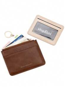 Premium Card Holder, Women's Card Sleeve, Ins Style Solid Color Card Wallet, Multi-Slot Versatile Coin Purse - Multicolor - View 5