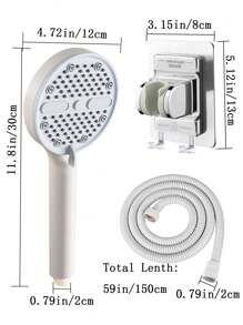Shower Head With Hose, High Pressure 5 Mode Shower Head Replacement, Shower Head For RV/Campers, Travel Trailer, Motorhome For Water Saving, Shower Head Holder And Hose