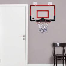 1 Set Indoor Basketball Hoop With Transparent Backboard, Suitable For Home And Outdoor Activities, Indoor Foldable Basketball Hoop Without Drilling, Basketball Hoop Set, Basketball,Basketball Hoop With A Ball And And 4 Hooks For A Gift. - Multicolor - View 2
