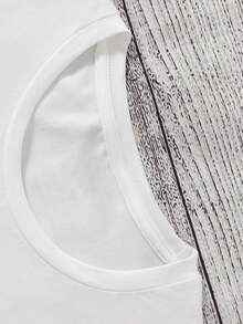 Cartoon Print Ladies' T-Shirt, Casual Round Neck T-Shirt For Spring And Summer